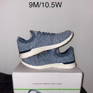 APL Men's TechLoom Wave Forged Blue Ivory Size 9 Knit Running Shoes